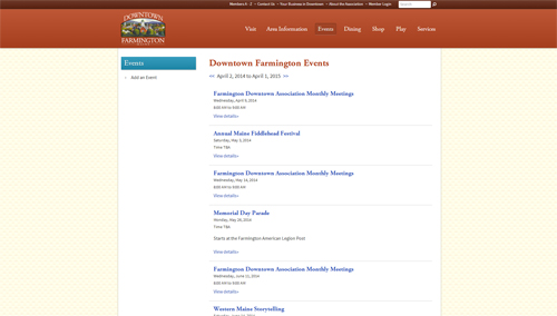 The Farmington Downtown Association Calendar of Events