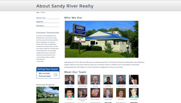 Sandy River Realty Interior page
